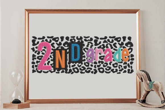 2nd Grade Leopard Embroidery Design