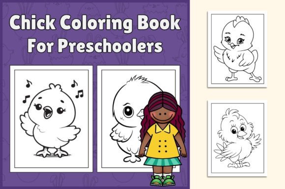 Chick Coloring Book for Preschoolers