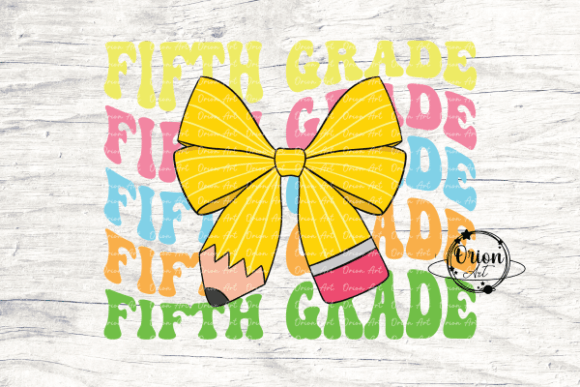Fifth Grade Pencil Bow PNG: A Versatile Design for Creative Projects