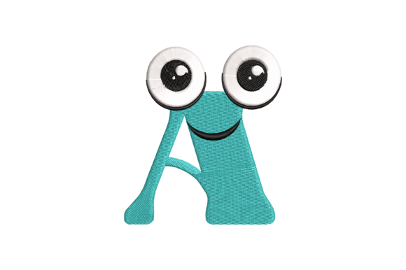 Funny Letter A Embroidery Design