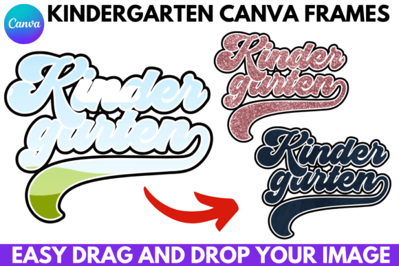 Kindergarten Retro Canva Frames Template