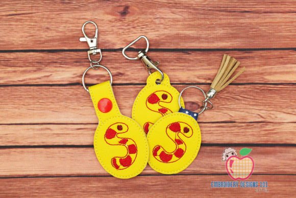 Letter S in the Hoop Keyfob: A Modern Embroidery Design for Creatives and Hobbyists