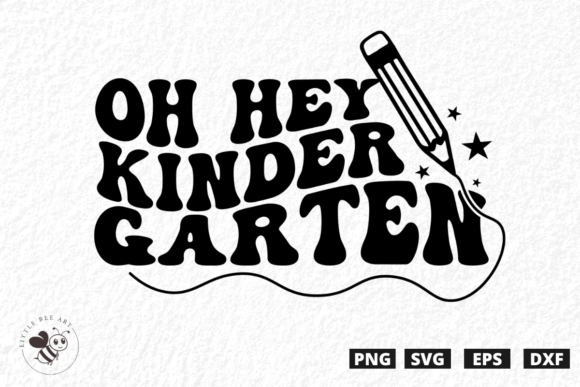 Oh Hey Kindergarten Wavy SVG Design