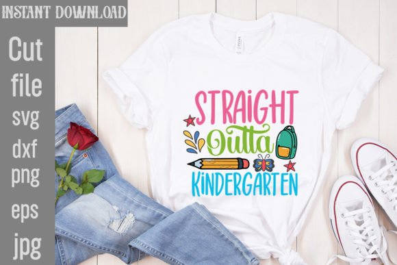 Straight Outta Kindergarten SVG Cut File