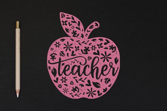 Teacher Apple Made of Flowers: A Whimsical Embroidery Design for Every Occasion