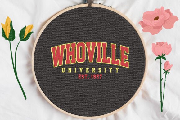 Whovile University Embroidery Design: A Versatile Addition to Your Creative Projects